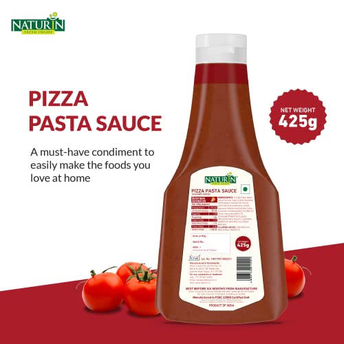 Naturin Pizza & Pasta Sauce - Ready To Eat Gluten Free - 100% Vegetarian - Made With Fresh Tomato, Garlic, Onion And Herbs - 425Gm #TOP1