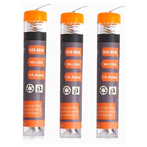 TOWOT Solder Wire with Rosin Core, 3 PCS (0.8 mm/10 g) Tin Lead Rosin Core Flux Iron Welding Tool for Electrical Soldering Cover