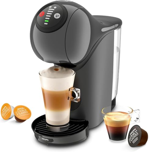 KRUPS GENIO S Máquina Multibebidas de cápsulas, Compacta, Alta Presión, XL Tamaños Ajustables, Espresso Impecable con Crema Gruesa en Sólo 30 Segundos, Parada Automática, KP243B10