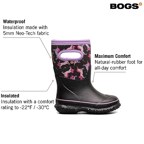 Image of BOGS Grasp Kids Waterproof Rain Boots, Insulated Winter Snow Boots