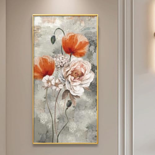 Peinture à l'huile fleurs modernes pour sublimer la décoration murale de votre salon