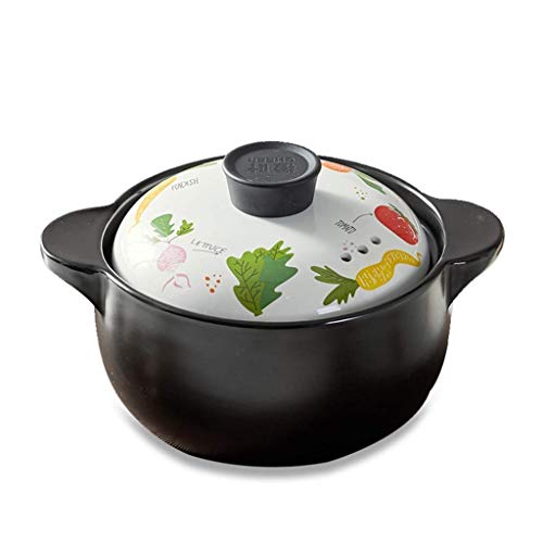 Olla de cerámica para cocinar Cazuela Cubierta de Hierro Fundido esmaltado Sartén de Hierro Fundido esmaltado (D)