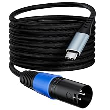 USB C to XLR Male Speaker Cable, 10 Feet Smartphone USB Type-C to XLR Output Cable, Built-in Hi-Fi Grade DAC Audio Chip, for Mixer, AMP, Studio Monitor Connection Cord