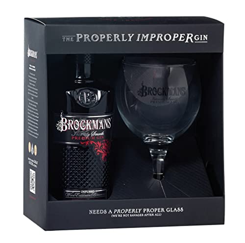 BROCKMANS PREMIUM GIN INTENSELY SMOOTH 70 CL GIF PACK CON 1 BICCHIERE