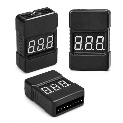 RC LiPo Battery Checker 1-8S - Adjustable Low Voltage Buzzer Alarm Tester with LED Indicator...