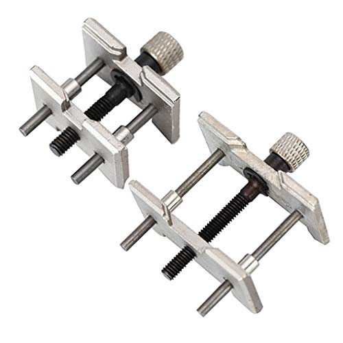 Pandiki 2 PCS Deux en Un Mouvement de Montre Case Holder Tous métal Wristwatch Horloger Pince Outil de réparation Cover
