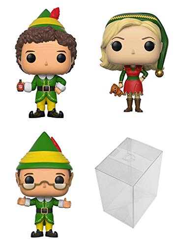 Funko Pop! Movies: Elf The Movie Collectors Set: Jovie, Buddy, and Papa Elf Bundle with 3 PopShield Pop Box Protectors