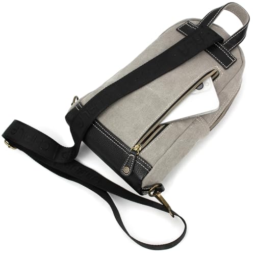 Image of CHALA Canvas Sling Bag Women RFID Protected Canvas Crossbody Backpack with Adjustable Strap