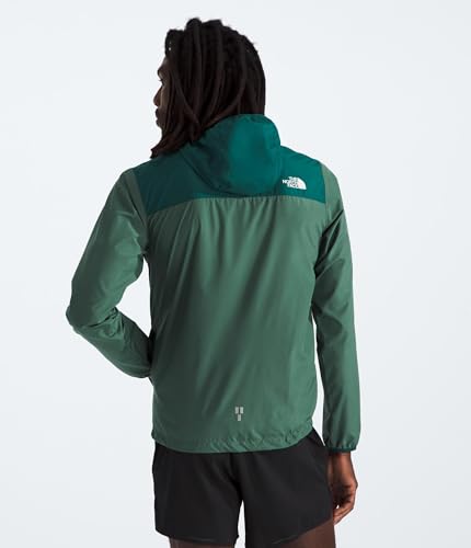 The North Face Jaqueta masculina Higher Run, verde pato/Deep Nori, pequena