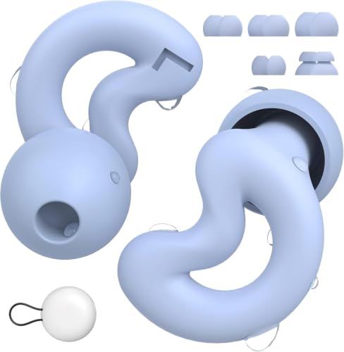 Relaxcharm bouchons oreilles sommeil 40 dB silicone réutilisable bleu