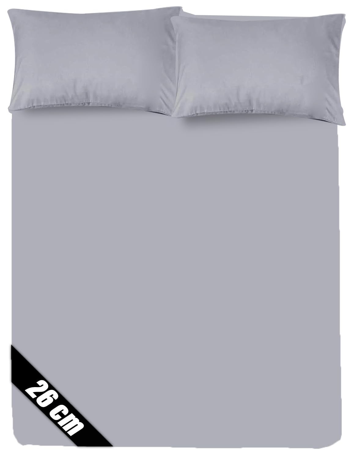 Sunshine Comforts Micrifibre 4FT Fitted Sheets Breathable, Anti Wrinkle 26cm Deep Pocket Silver Bedding & Linen 122 X 190 CM Small Double Fitted Sheet 3/4 Bed Sheets Fitted