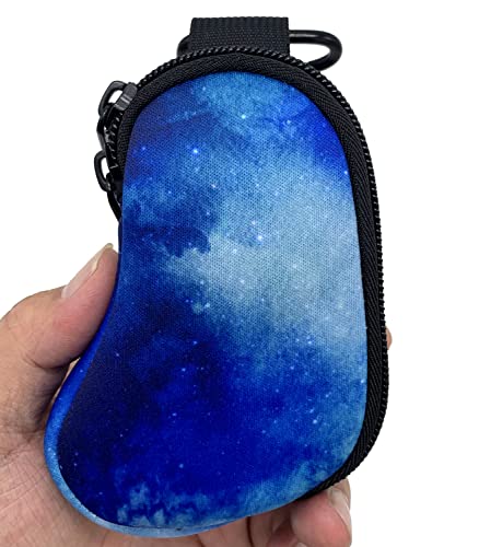 Image of Wanty Asthma Inhaler Holder Neoprene Protective Portable Carrying Bag Travel Inhaler Mini Case Sleeve for L-Shaped Inhaler, Inhaler Not Included (Blue Sky)