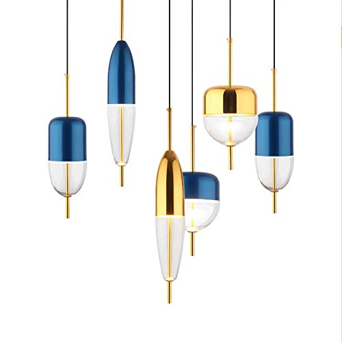 Plafonnier LED en aluminium et verre soufflé pour intérieur contemporain - 4