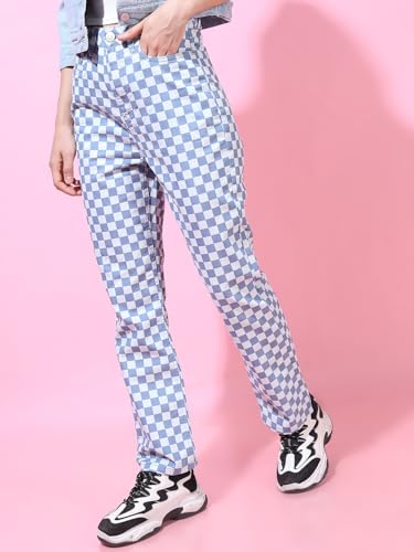 Image of Tokyo Talkies Women's Slim Fit Cropped Jeans | Stretchable Mid-Rise Jeans Pant