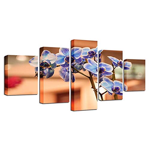 Toile Phalaenopsis 5 pièces idée cadeau idéale pour la décoration d'un salon ou bureau