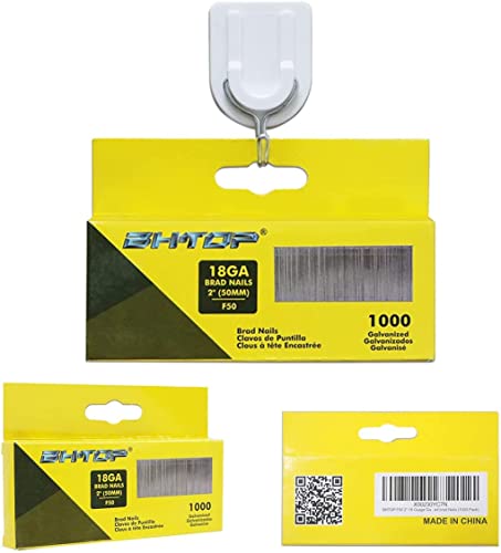 BHTOP F50 2" 18 Guage Galvanized brad Nails (1000-Pack)