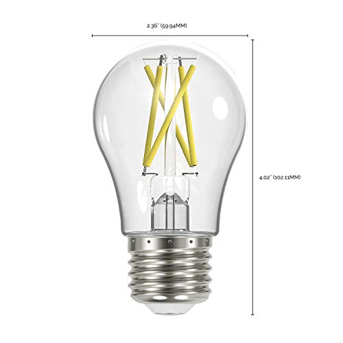 Image of Satco S12436 A19 LED 4-Bulb Value Pack, 75W Replacement, 2700K, Clear, Pack of 4