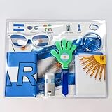 2026 Soccer Fan Gear Set，Including Flag Scarf Bandana Flag Cape Hand Wavers Face Stickers for World Cup (Argentina)
