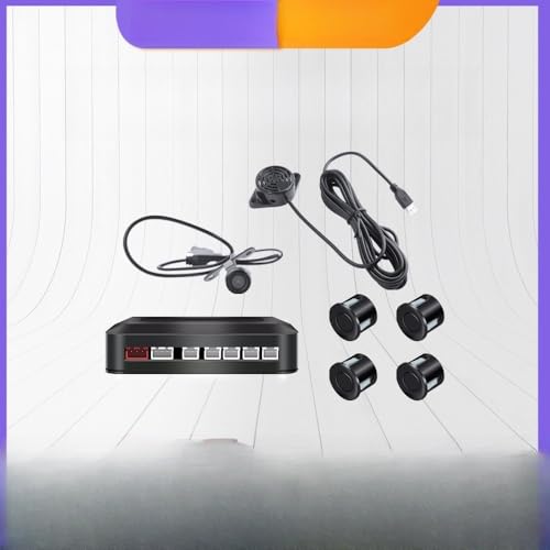 radar di retromarcia Accessori Elettronica per Auto Kit Sensore di Parcheggio 4 Sensori Buzzer Display Digitale Retroilluminazione Retroilluminazione Retromarcia Radar di Backup Parcheggio Auto