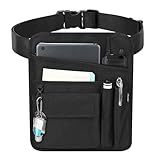 Likesing Server Apron Waist Pouch, Restaurant Tool Pouch Bag with Adjustable Belt, Utility Waiter Waist Money Bag Working Serving Apron with Pockets for Waitress for Restaurant Hotel Bar