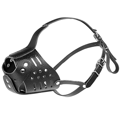 Clevertail LEATHER PITBULL MUZZLE - M Medium Leather Dog Muzzle thumb #1