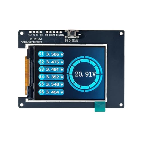 Wsikafxn 6S�o�b�e���[�p�d���擾�f�B�X�v���C Li-Ion/LiFePO4/LTO�P��X�g�����O���d��TFT�f�B�X�v���C�X�N���[��