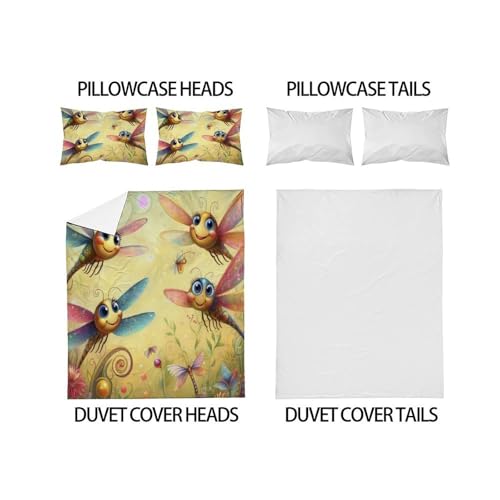 Housses de couette 3D enfants libellule pour des nuits douces