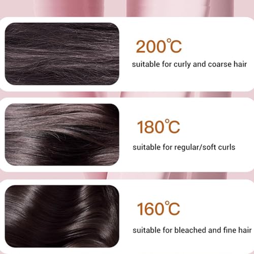 Plancha para el Cabello Inalámbrica BRRNOO, Peine Alisador 2 en 1 Recargable por USB con Batería de 4000 mAh para Viaje y Estilo en Casa, Color Rosa miniatura 5