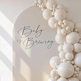 GIOGUK Baby is Brewing Wall Decal - Baby Shower/Gender Reveal/Birthday Party Decoration Supplies Wall Stickers,Beer Brewing Theme Stickers, Brewing Sign Balloon Arch Backdrop and Party Backdrop Decals