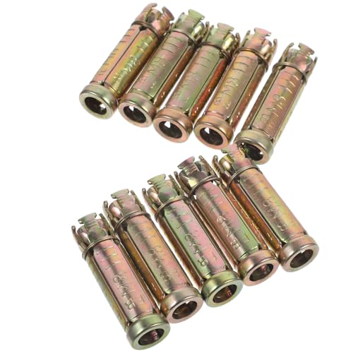 Hemobllo Ancoraggio per calcestruzzo, 10 pezzi, M8 x 50 mm, bulloni zigrinati in acciaio, per pietra naturale e calcestruzzo pieno