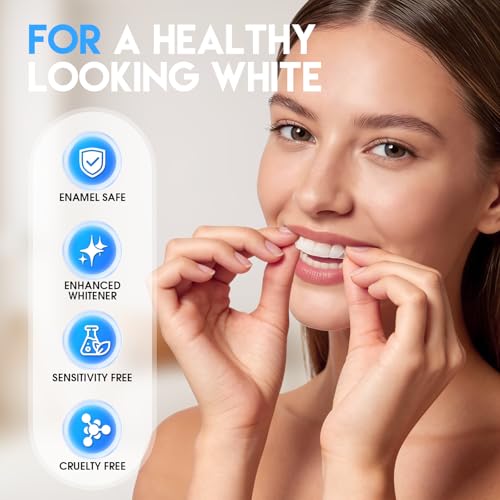 Image of Teeth Whitening Strips for Sensitive Teeth - 28 White Strips for Teeth Whitening with Enamel-Safe, White Teeth Strips to Remove Stains from Coffee, Tea, Smoking & Wine for a Brighter Smile, Mint