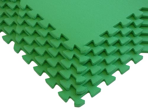Baldosas de espuma entrelazadas Square Brands para piso - MMA y gimnasio | Alfombrillas de espuma tipo rompecabezas | Baldosas para ejercicios - 3/8 pulgadas