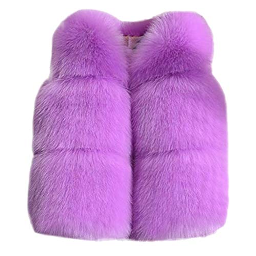 Winter Coats for Toddler Baby Girls Faux Fur Vest Winter Warm Coat Jacket Cute Thick Furry Kids Vest Dress Coat