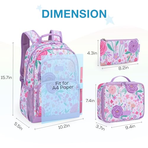 Image of mommore Kids Backpack Set Kindergarten School Bookbag for Boys Girls