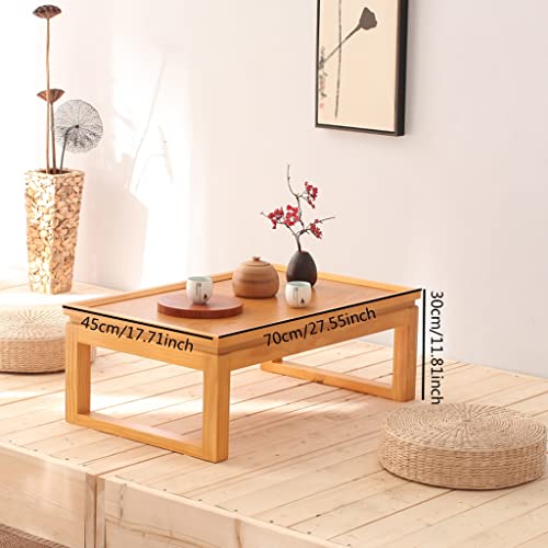 Table d'appoint en bois massif 45x70cm | Petite table de thé pour balcon - 3