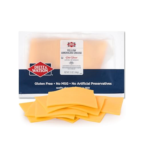 Dietz & Watson Deli-Sliced Yellow American Cheese, 12 oz