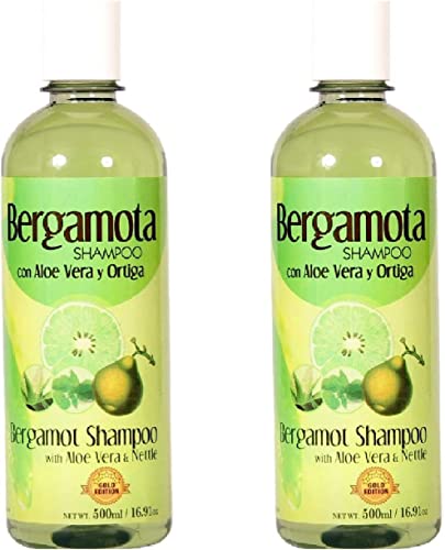 Lenico Shampoo de Bergamota 500ml - Bergamot Shampoo Treatment for Strong Hair Regrowth (2pack)