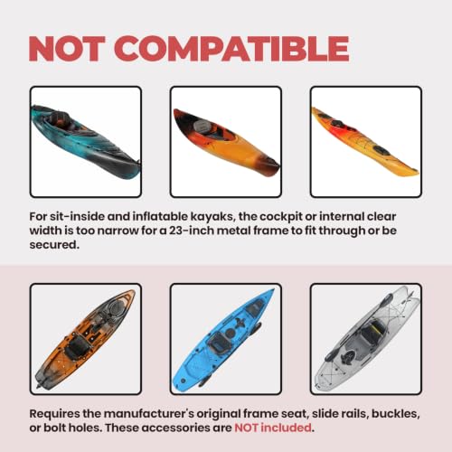 Asiento para Kayak con Respaldo Ajustable, Marco de Aluminio, Bolsa Impermeable, Para Kayaks Inflables y Sit-on-Top miniatura 4