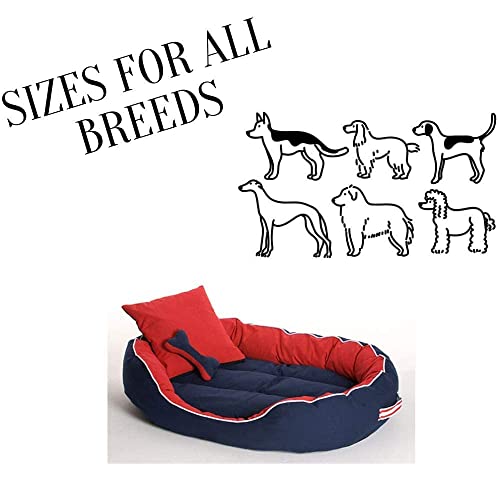 Royal-Pets-Cart-Polyester-Dog-Bed-Cat-Bed-Red-Blue-Color-Anti-Skid-Bottom-Machine-WashableReversible-Small