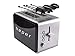 Beper BT.001N – Tostapane 2 Fette, Pinze in Acciaio con Manici Freddi al Tatto, 6 Livelli di Doratura, Tasti per Scongel, 750 W, Nero