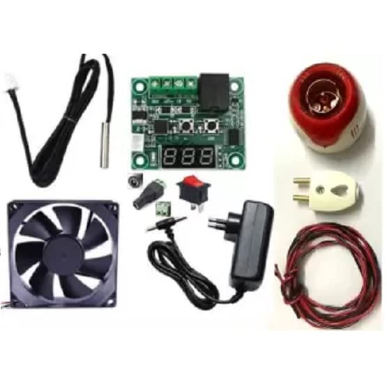 TechWiz Best Combo for DIY Incubator W1209 Thermostat + 12v 2Amp Adapter + 1 Piece 3 inch fan + 1 Dc Jake + 1 Bulb Holder + 1 Plug + 5 Fit wire + 1 Switch For Diy Incubator Temperature Sensor and Controller (B0C1BSXKY2) Amazon Price History, Amazon Price Tracker