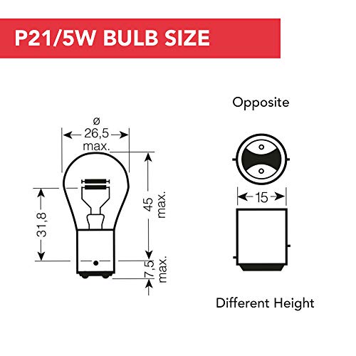 GADLANE 10 x 380 P21 / 5W Autolampe BAY15d Bremslichtbirne Stopp- und Rücklicht 12V 21 / 5W - 10er Pack