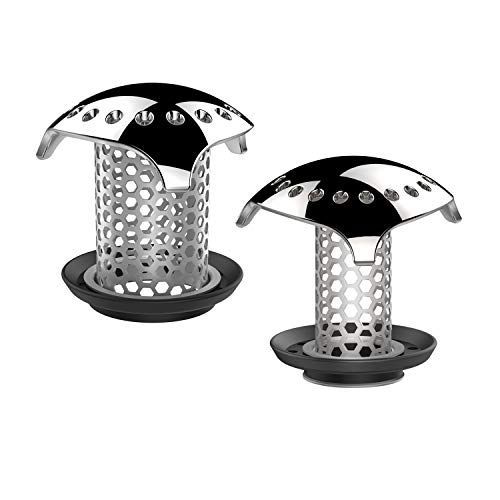 Uxoz Bathtub Hair Catcher (1.35'' to 1.75'') and Sink Drain Hair Catcher