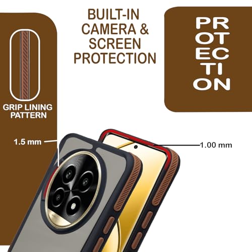 Image of A rtistque Frosted Ultra Matte Back Cover Case for Realme 13 Plus 5G / Realme P1 Speed 5G | Smooth Sides with Grip | Stylish Protective Design | Raised Camera Edges | Realme 13 Plus Back Cover - Brown