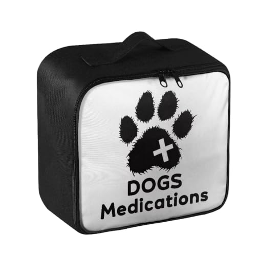 Image of Gomyblomy Customized Dog First Aid Kit Empty First Aid Kit Bag Dogs Medications Print Medium Emergency Kit for Home Cars Travel Medical Supplies Storage Add Your Image and Color