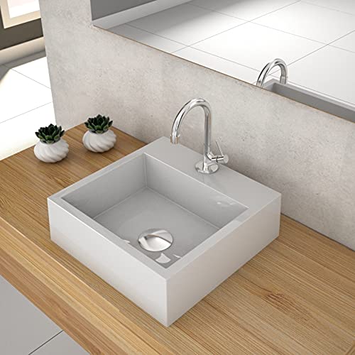 Kit Cuba Q395 C/Válvula Click 1 1/2'' (04cm) + Sifão Pvc + Flexível, Compace, Cinza