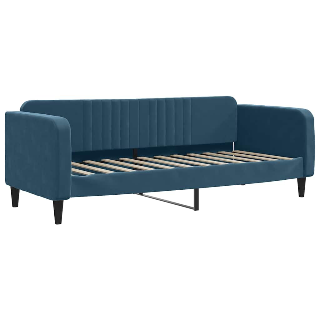 Velluto 2 in 1 Trasformabile Divano Letto Singolo Salvaspazio Blu 80x200 cm