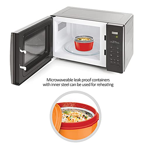 Image of MILTON Microwow Stainless Steel Lunch Container, 500 ml, Orange