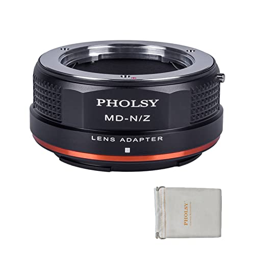 Image of PHOLSY Lens Mount Adapter Compatible with Minolta Rokkor MD /MC /SR Lens Compatible with Minolta MD to Nikon Z Mount Camera Body Compatible with Nikon Z fc, Z30, Z9, Z8, Z6II, Z7II, Z6, Z7, Z5, Z50