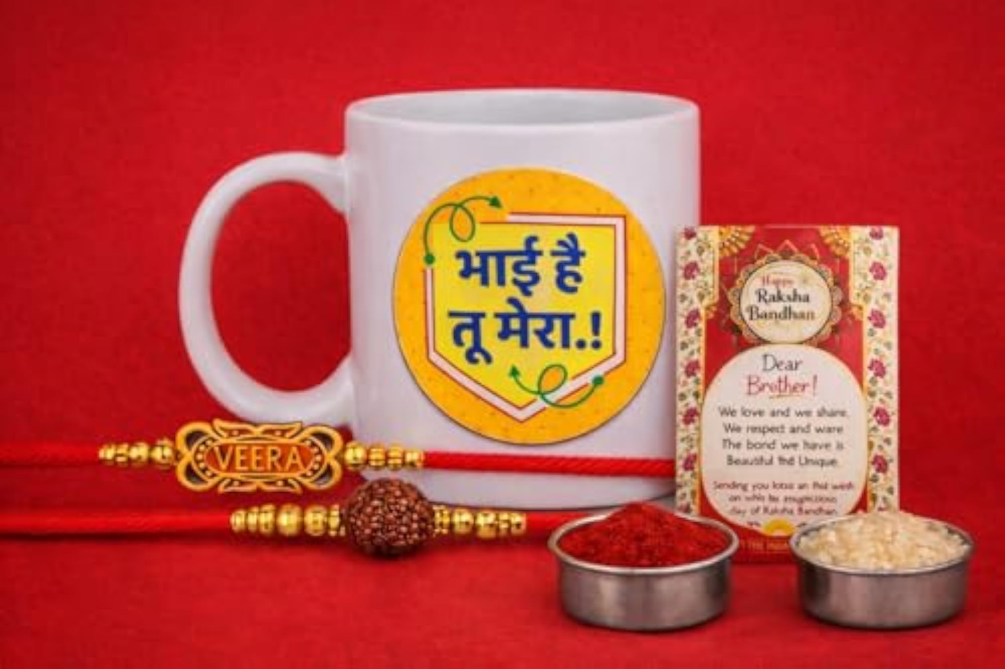Premium Raksha Bandhan Gift Set, Printed Ceramic Coffee Mug